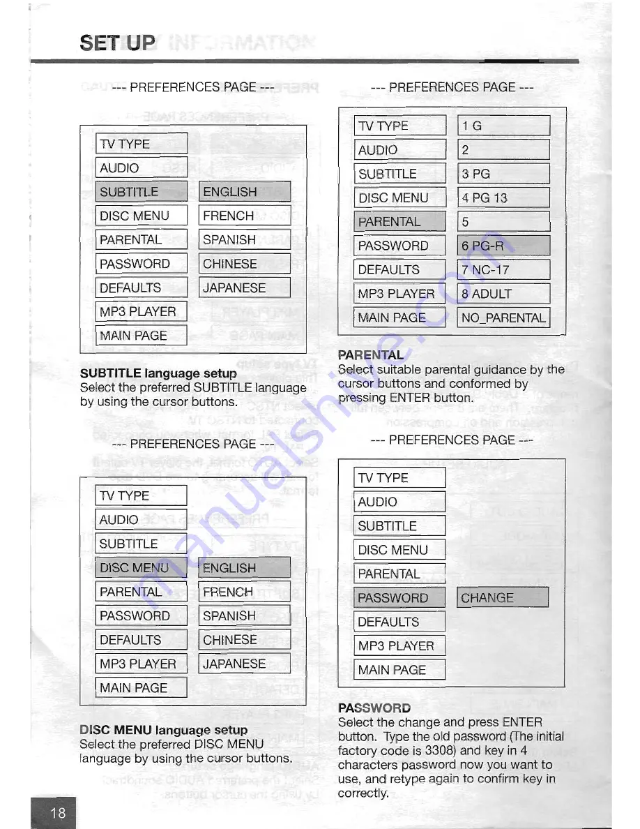 Farenheit DVD-34 Owner'S Manual Download Page 18