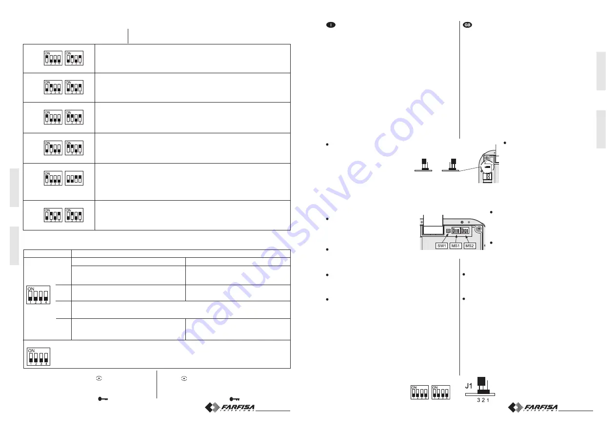 FARFISA INTERCOMS CD2131MAS Manual Download Page 13