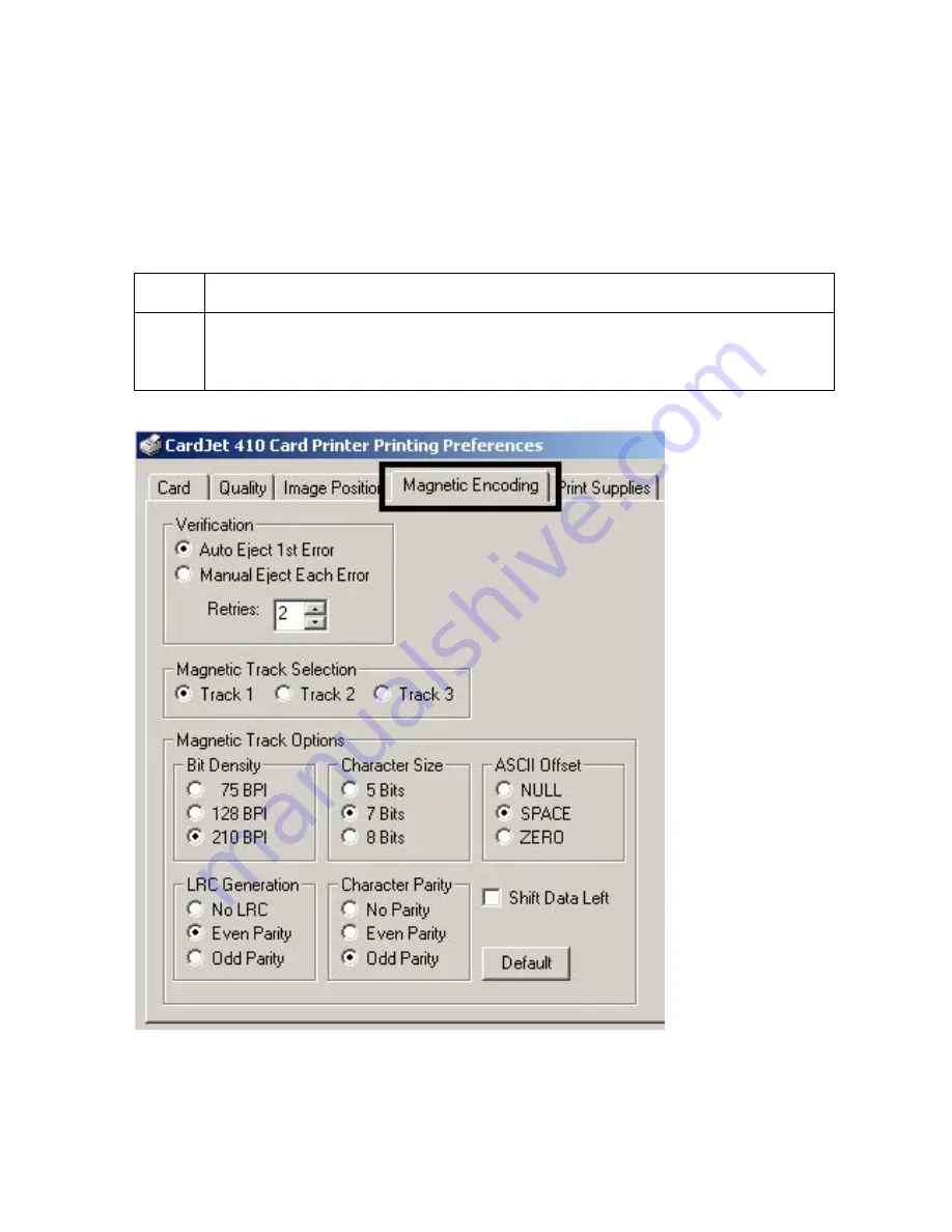 FARGO electronics CardJet 410 User Manual Download Page 150