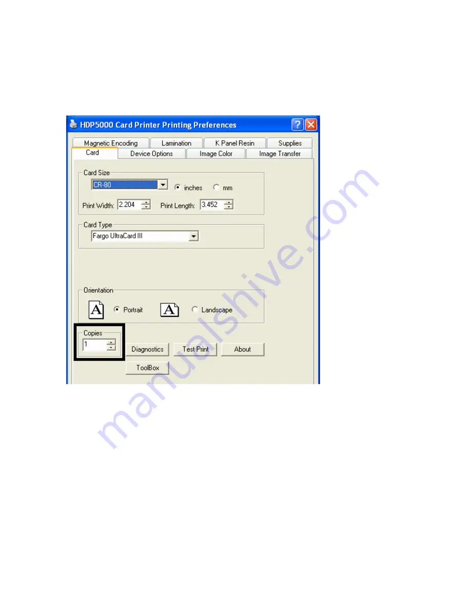 FARGO electronics HDP5000 dual-side User Manual Download Page 223