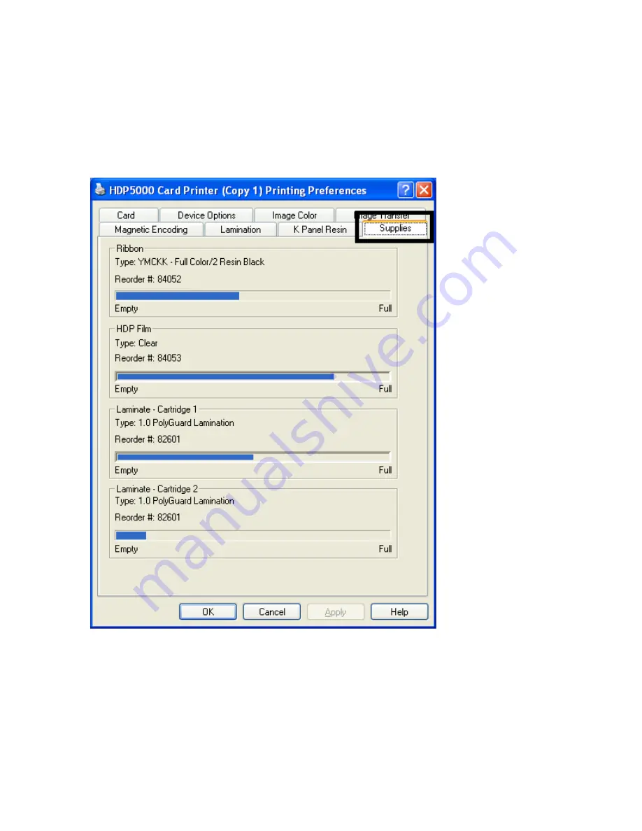 FARGO electronics HDP5000 dual-side User Manual Download Page 307