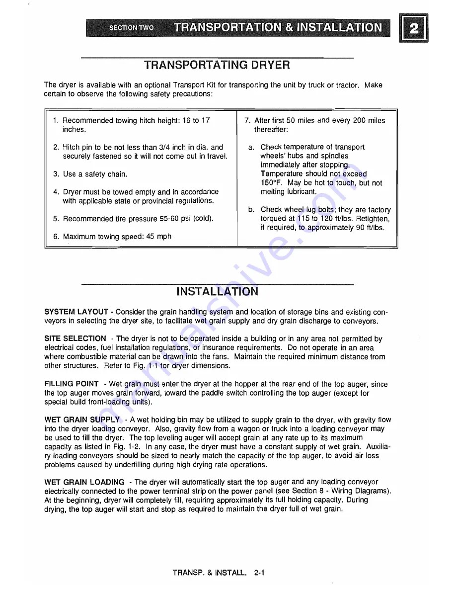 Farm Fans C-2125A Operator'S Manual Download Page 9