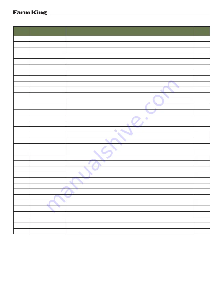 Farm King 1342 Operator And Parts Manual Download Page 173