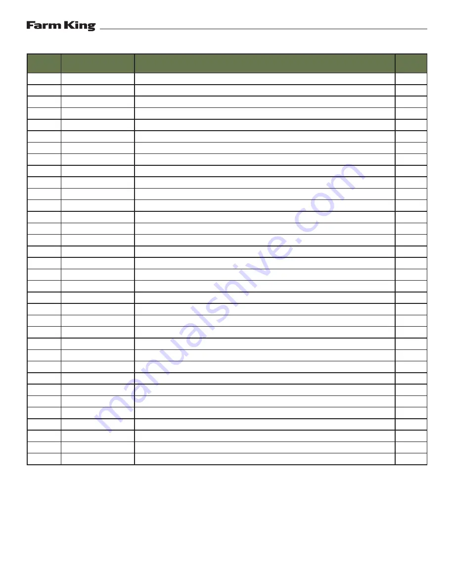 Farm King 1342 Operator And Parts Manual Download Page 175