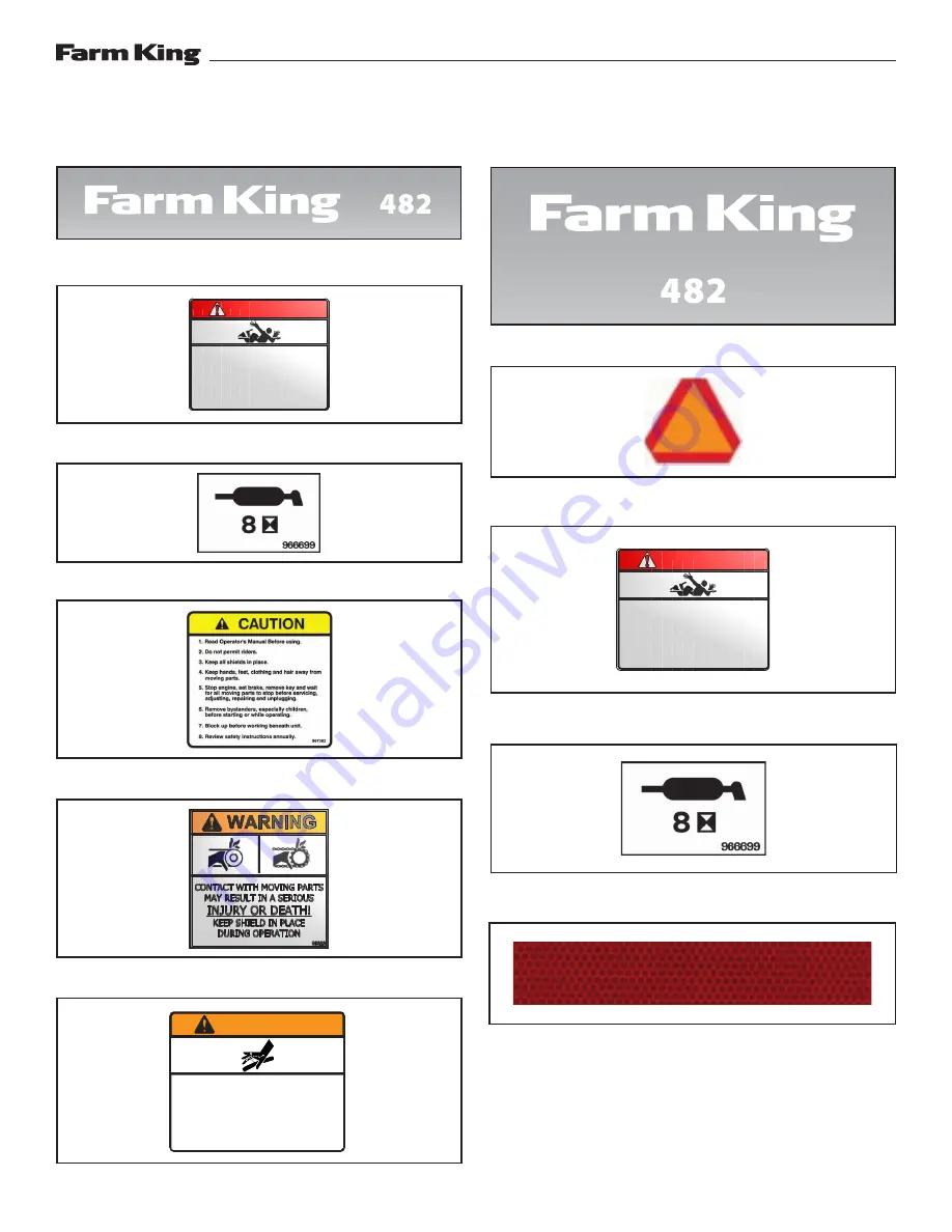 Farm King 482 Operator And Parts Manual Download Page 21