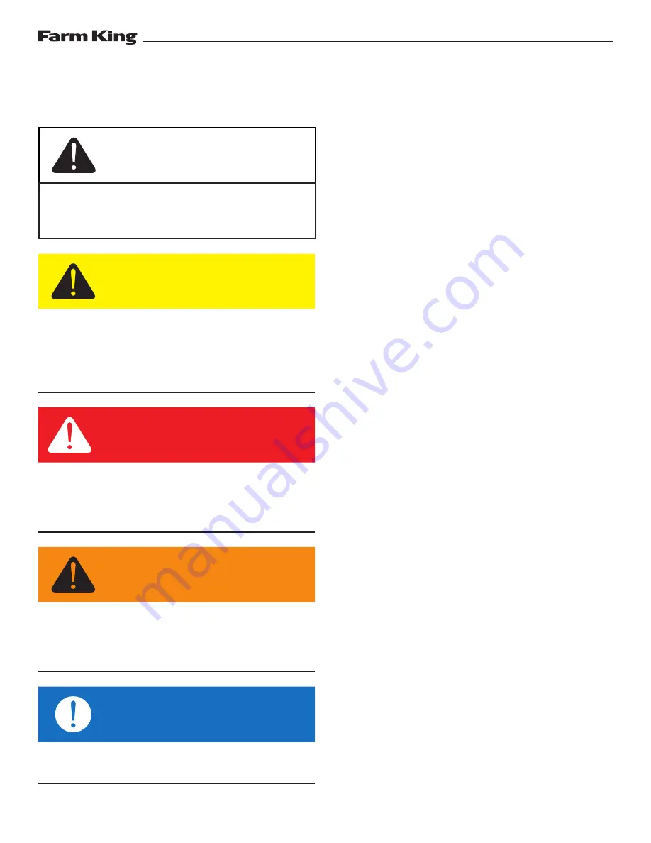 Farm King BW200 Operator And Parts Manual Download Page 13