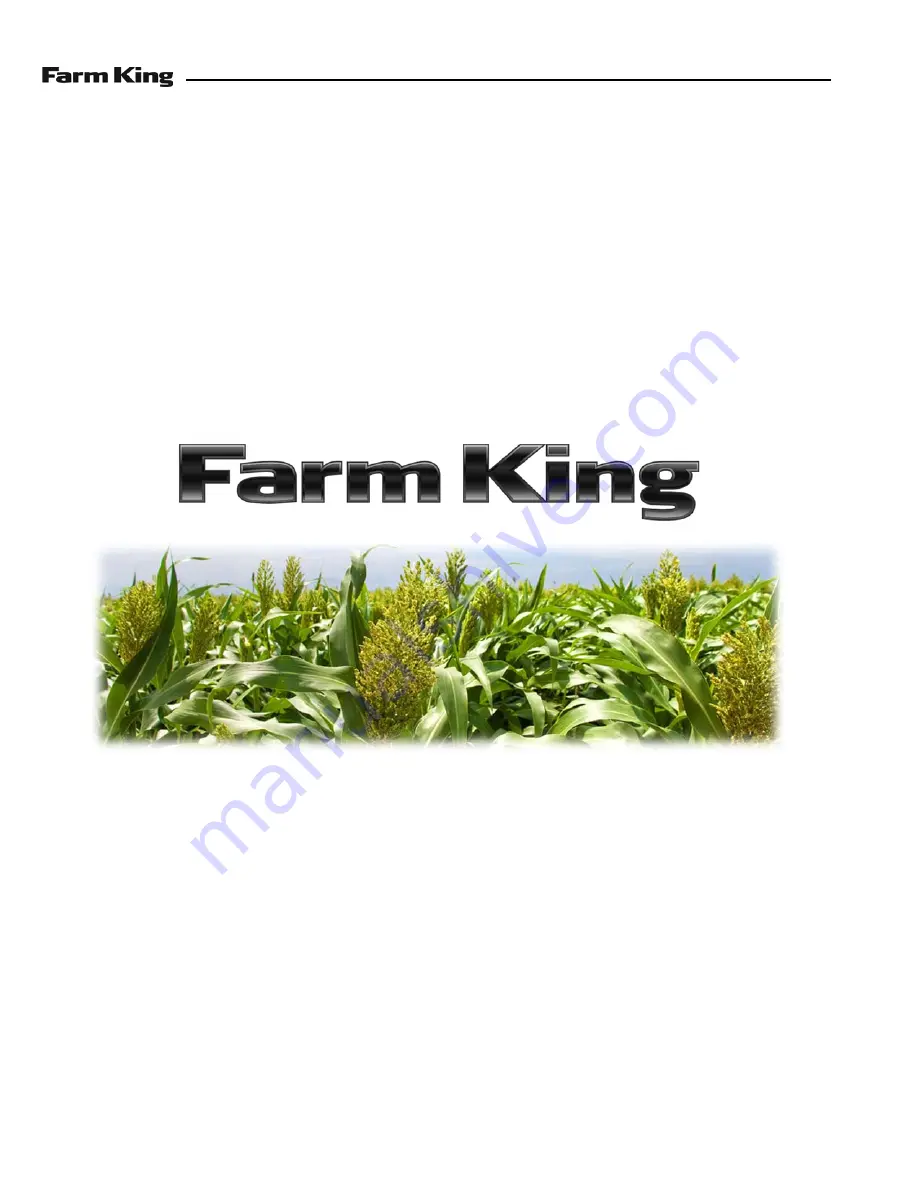 Farm King Model 1050 Operator And Parts Manual Download Page 8