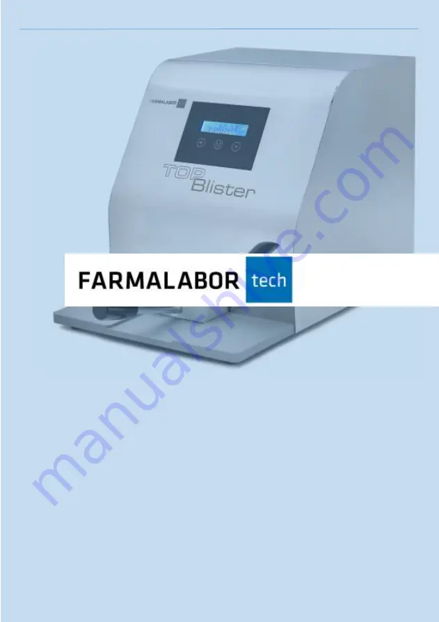 FARMALABOR TOP BLISTER Use And Maintenance Manual Download Page 1