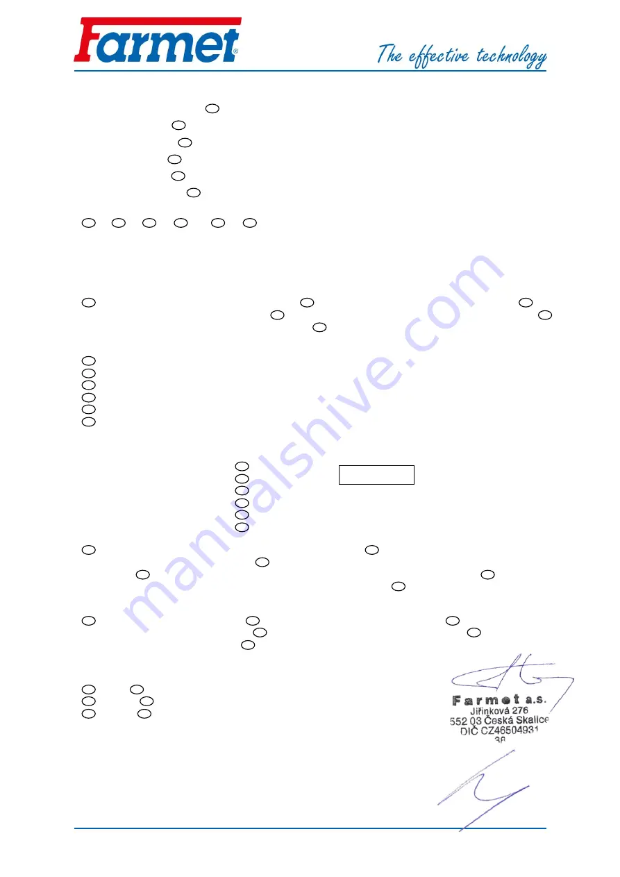 Farmet K-300P Operating Manual Download Page 42