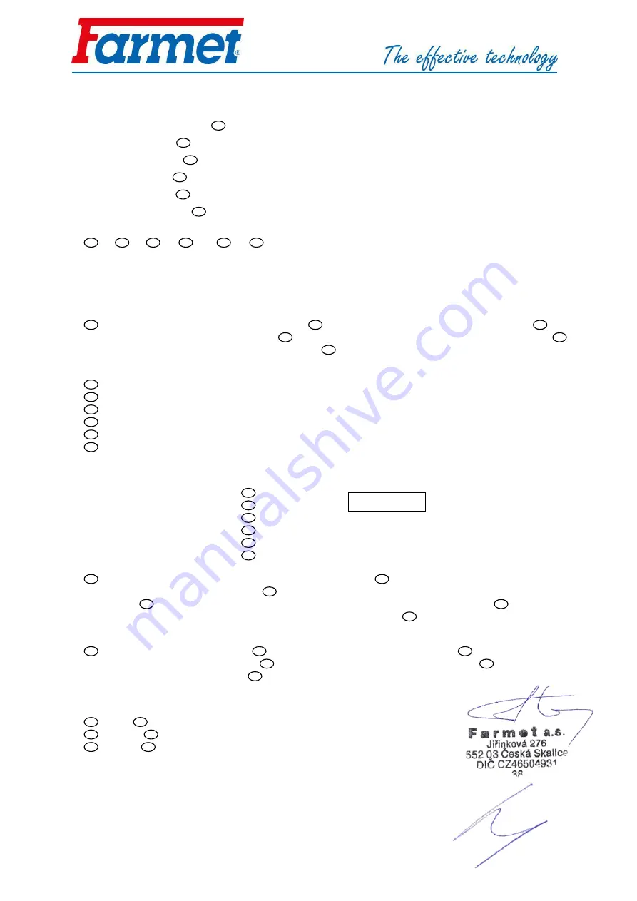 Farmet Triolent TX 300 N Operating Manual Download Page 20