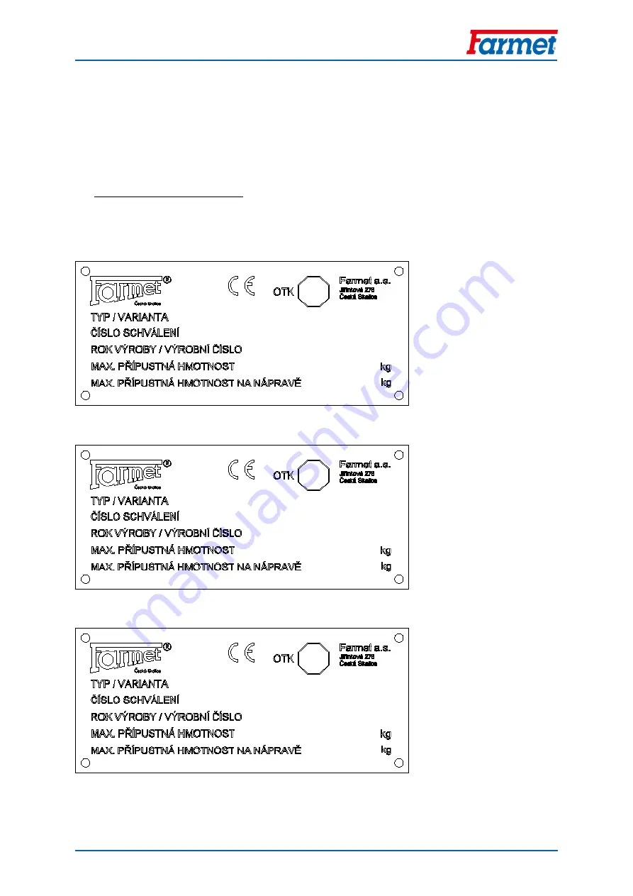 Farmet VERSO 6 PS Operating Manual Download Page 2