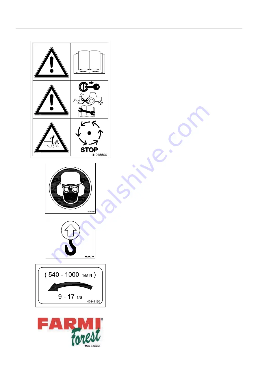 Farmi Forest Corporation CH180HF Operation, Maintenance And Spare Parts Manual Download Page 9