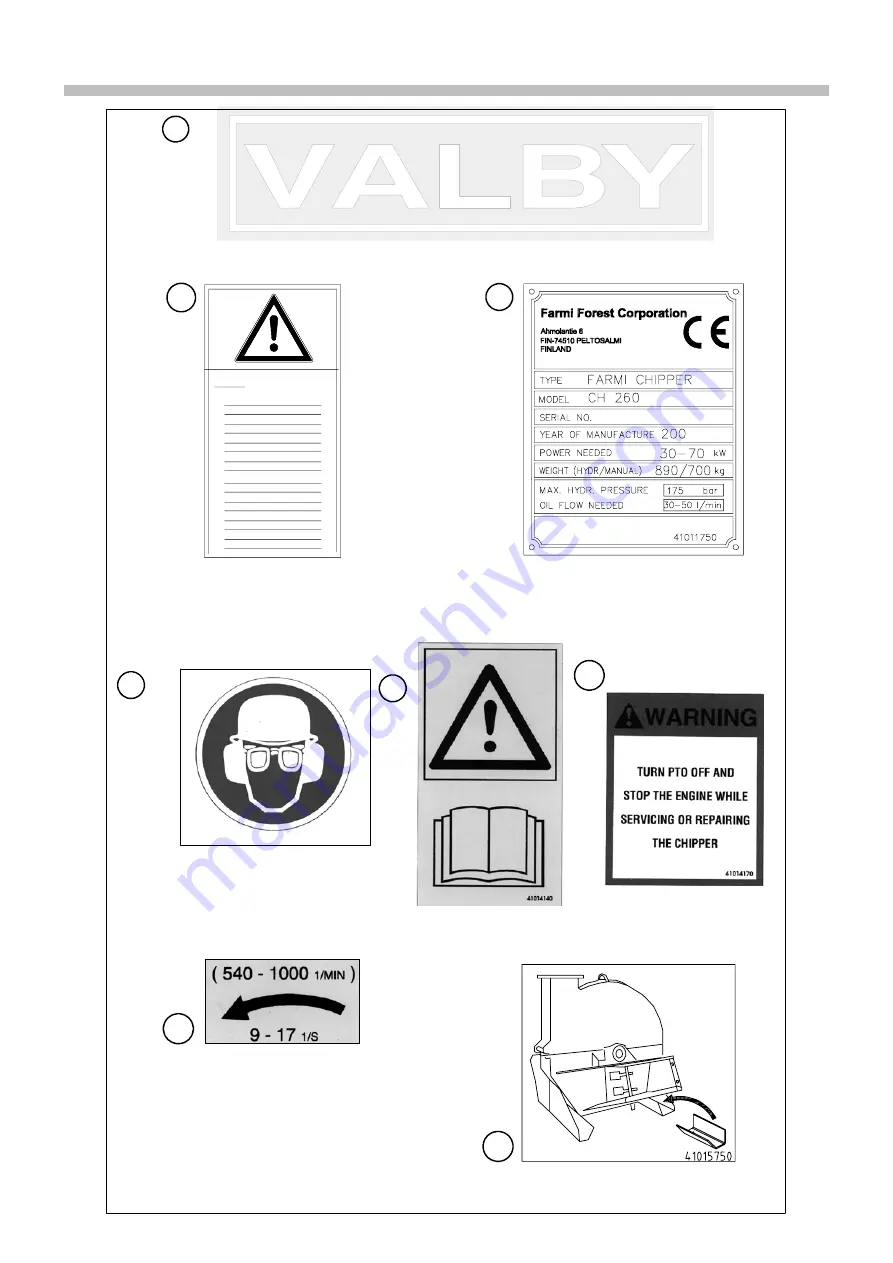 Farmi Forest VALBY CH140 L Operation, Maintenance And Spare Parts Download Page 12