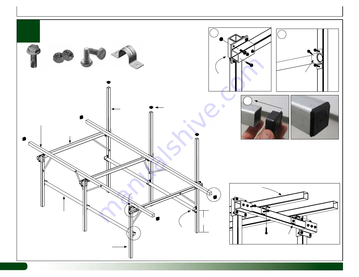 FarmTek Growers supply 112414S4X08T22 Assembly Instructions Manual Download Page 4