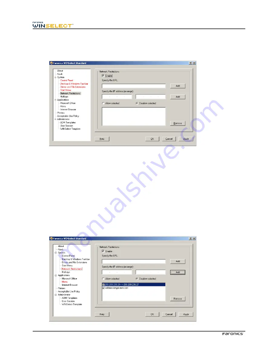 FARONICS WINSELECT STANDARD Manual Download Page 16