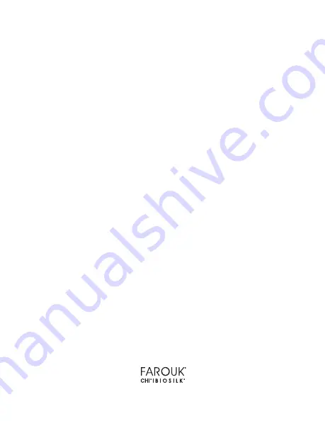 Farouk CHI LUXURY GF8406 Owner'S Manual Download Page 16