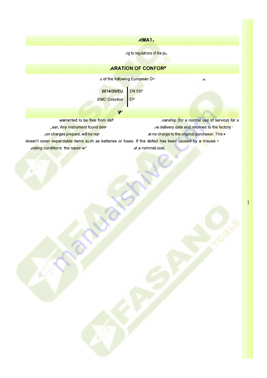 FASANO TOOLS FG 178/SF Quick Start Quide Download Page 4