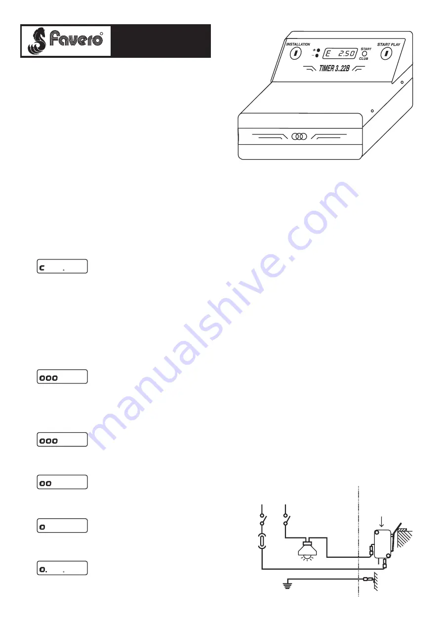 Favero TIMER 3 Installation Manual Download Page 1