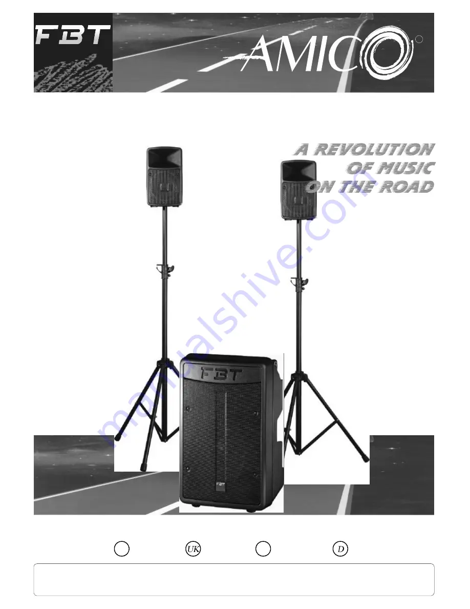 Fbt Amico 1000 Operating Manual Download Page 1