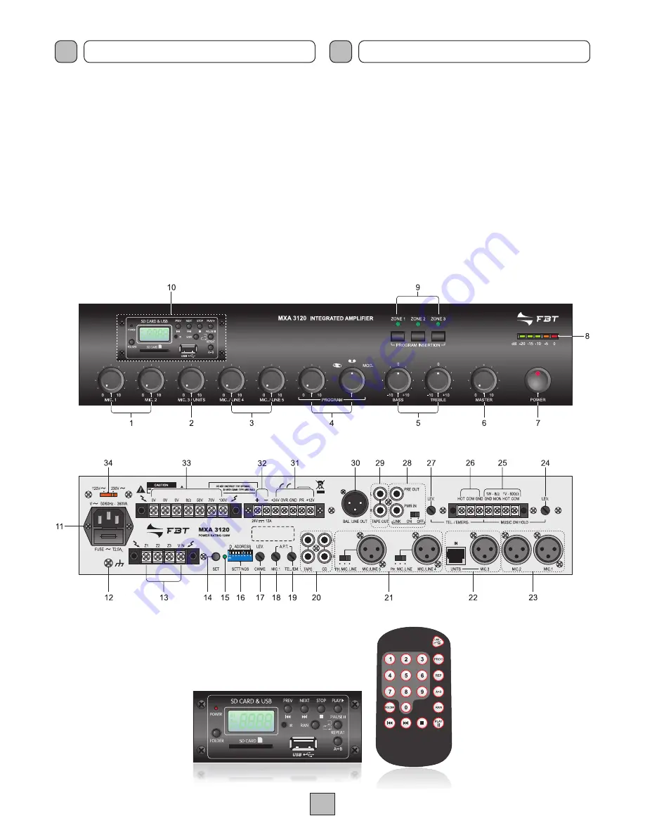 Fbt MXA 3120 Instructions For Use Manual Download Page 5