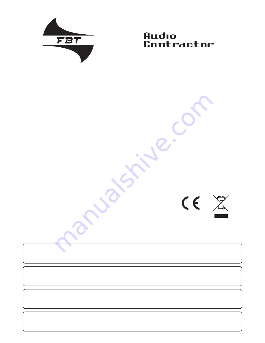 Fbt MXA 3120 Instructions For Use Manual Download Page 32