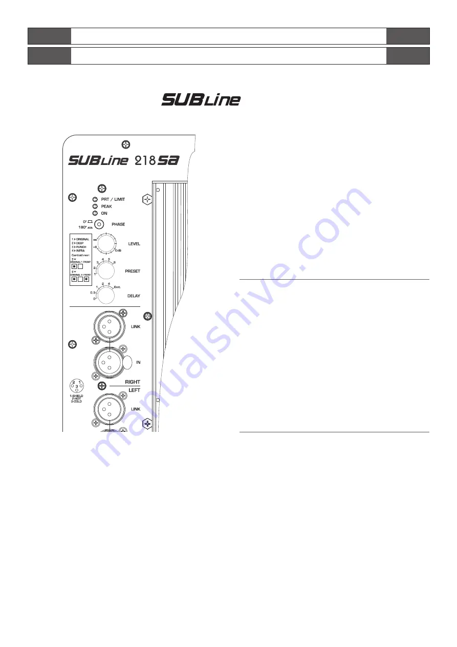 Fbt SUBline 112s Operating Manual Download Page 23