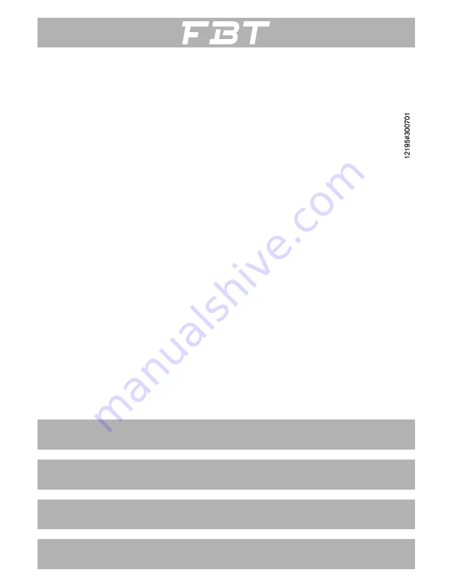 Fbt symbol 12000 Operating Manual Download Page 24