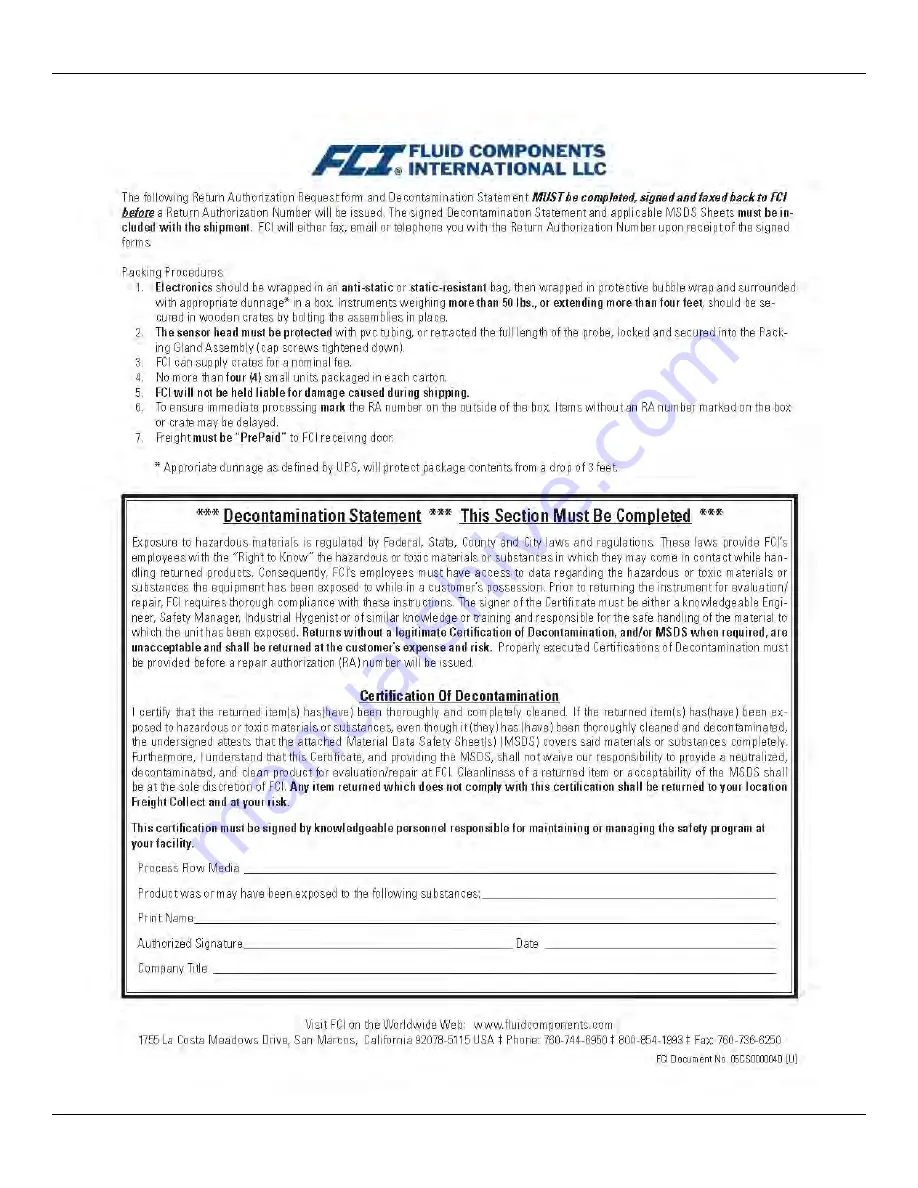 FCI ST100A Series Installation, Operation And Maintenance Manual Download Page 168