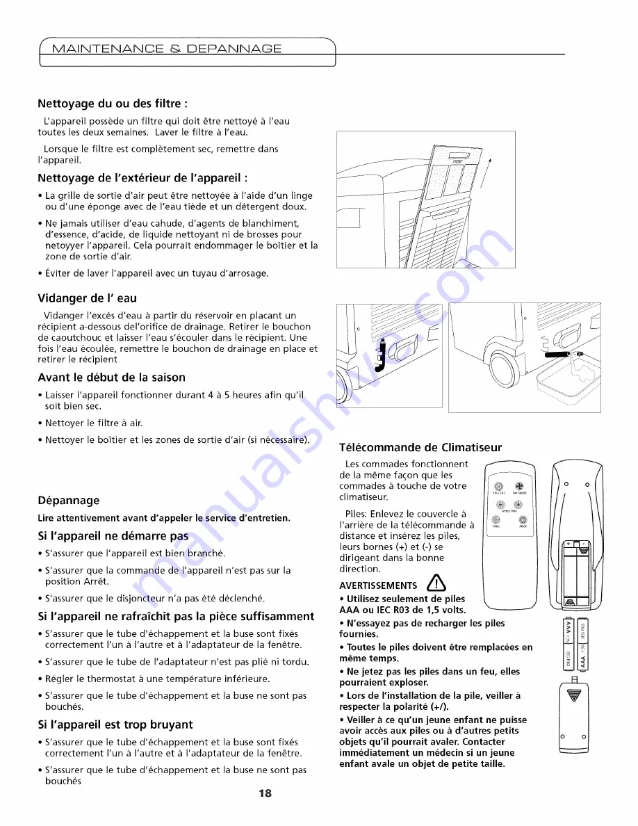 Fedders 23-23-0381N-001 s Installation & Operation Manual Download Page 18