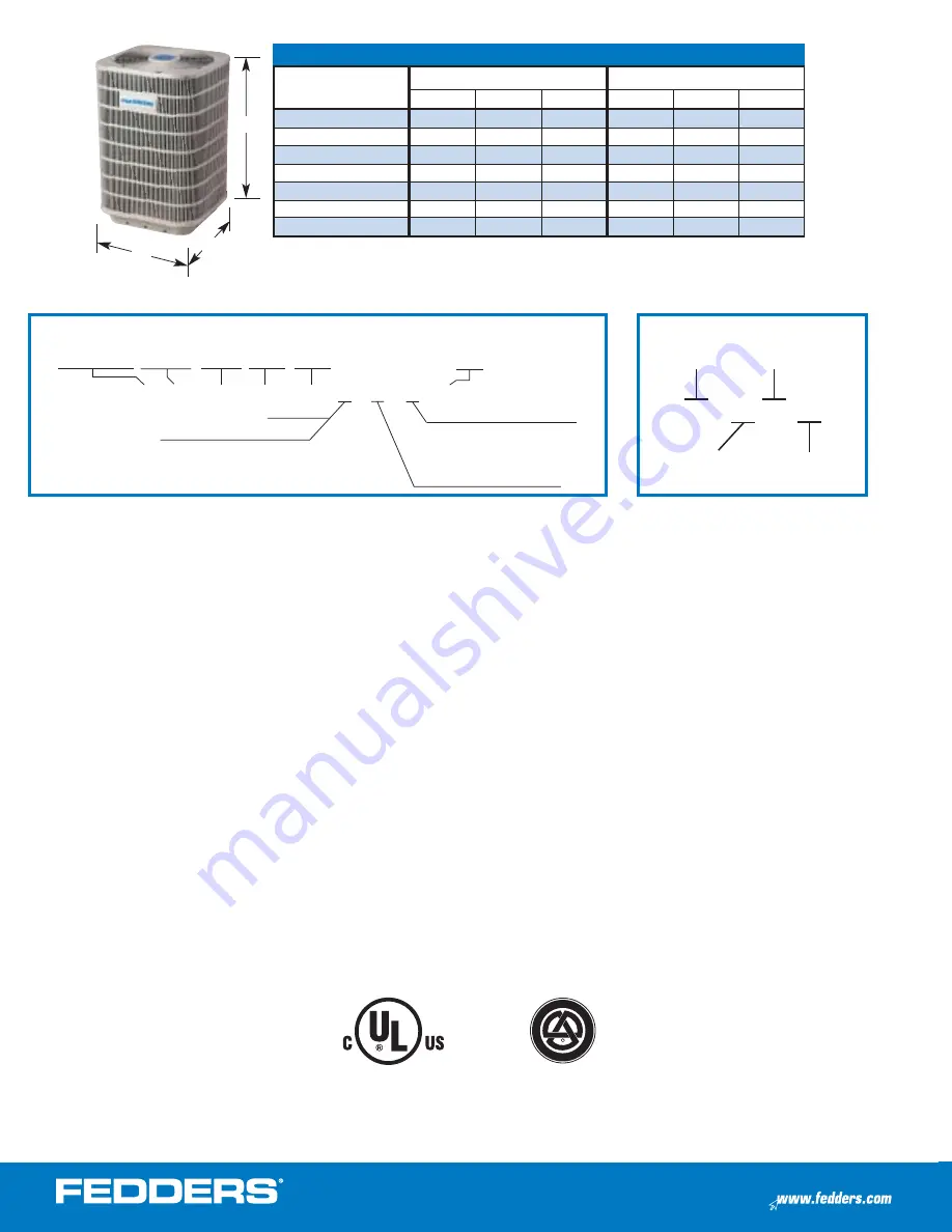 Fedders C10 Specifications Download Page 4