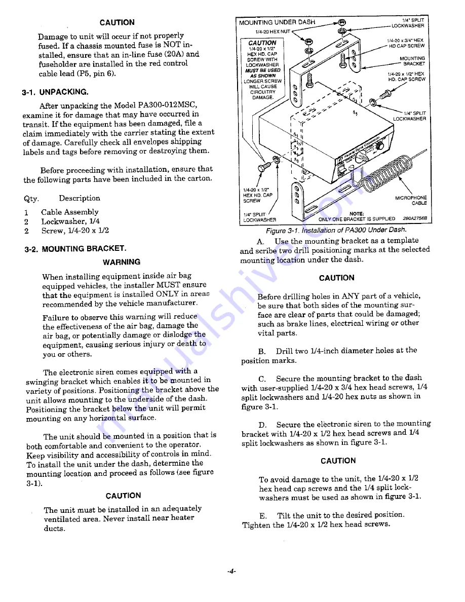 Federal Signal Corporation PA300-012MSC Скачать руководство пользователя страница 4