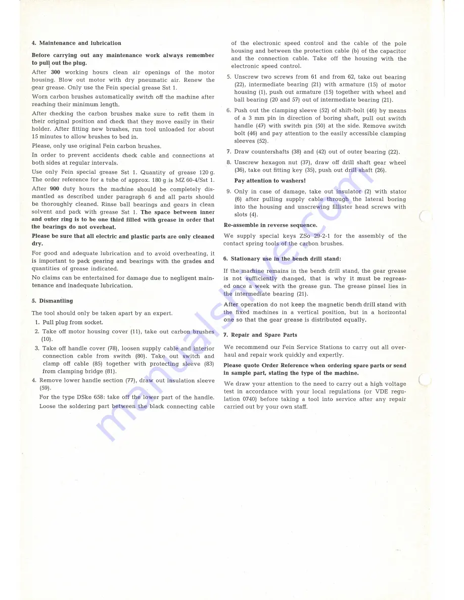 Fein DSk 658 Operating Instructions Download Page 4