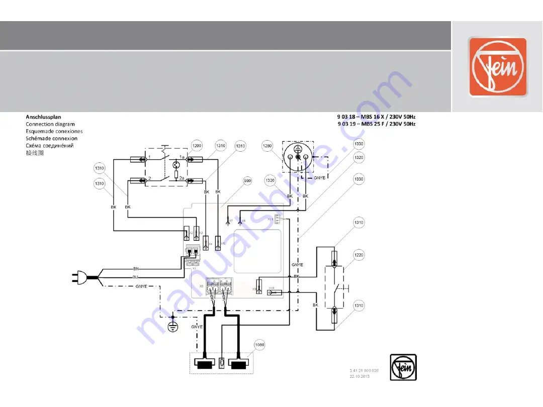 Fein MBS25F Repair Instructions Download Page 43