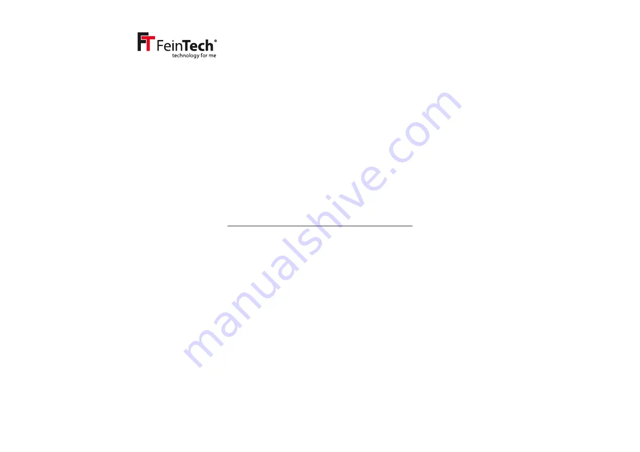 FeinTech LAL00220 Quick Start Manual Download Page 1