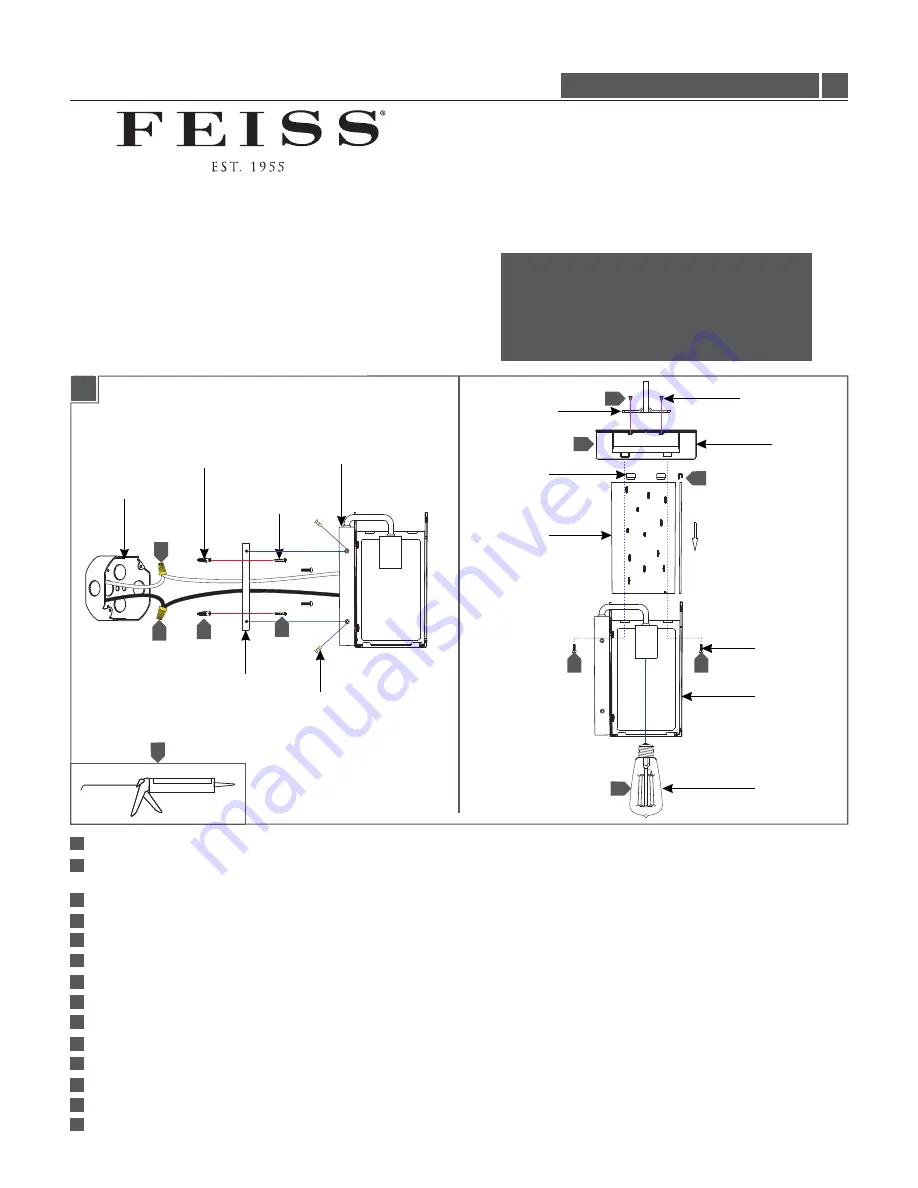 Feiss OL13300 Installation Instructions Download Page 1