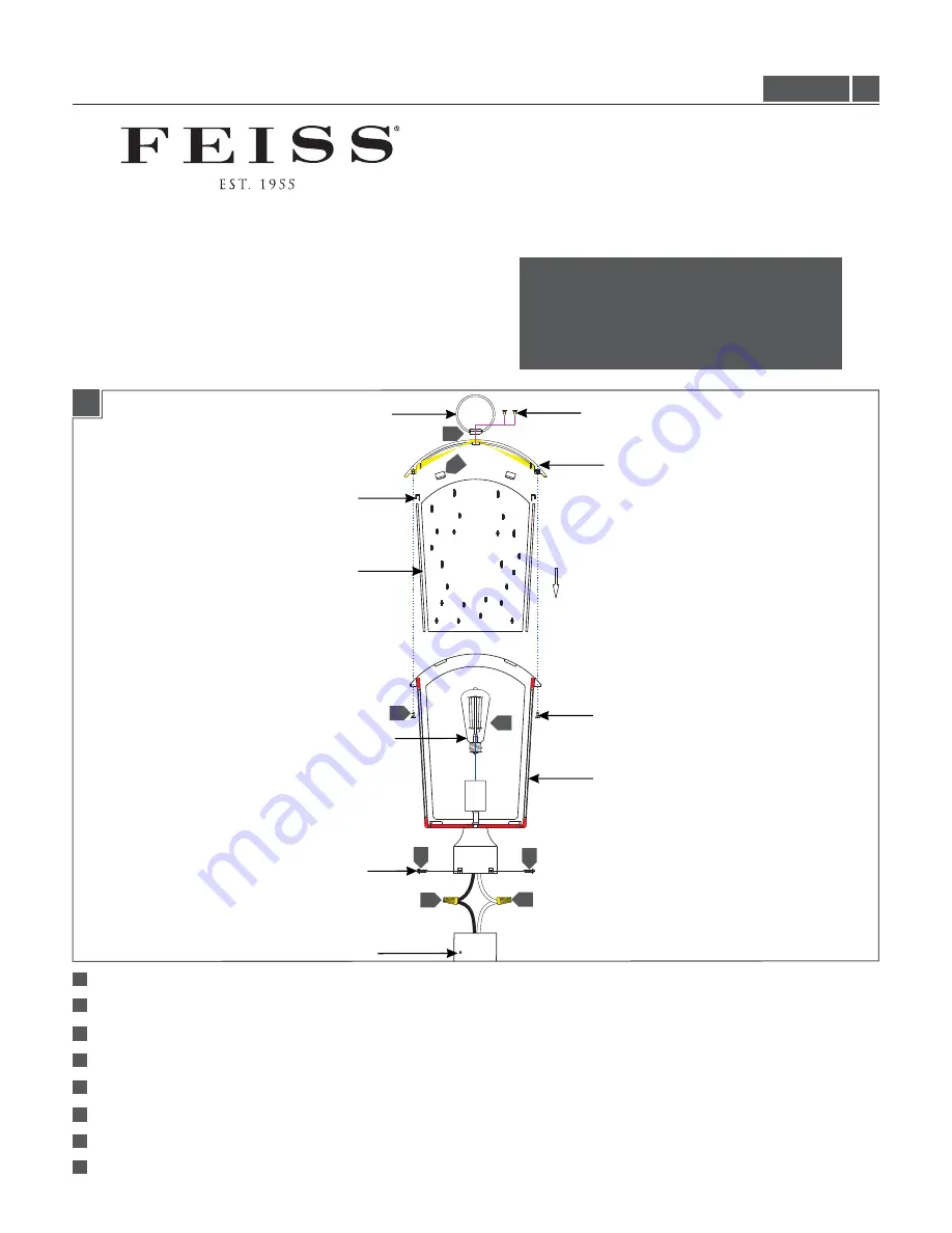 Feiss OL13307 Installation Instructions Download Page 1