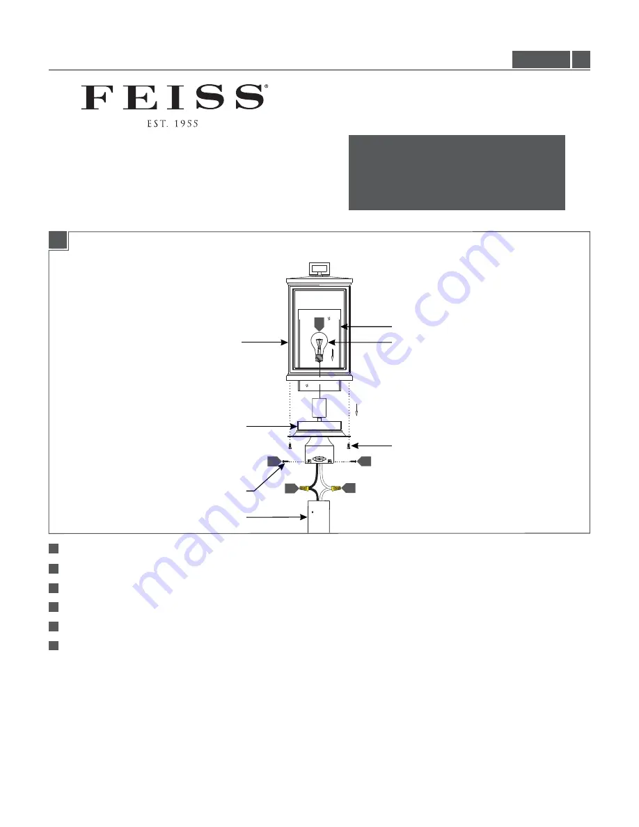 Feiss Roscoe OL12907 Скачать руководство пользователя страница 1