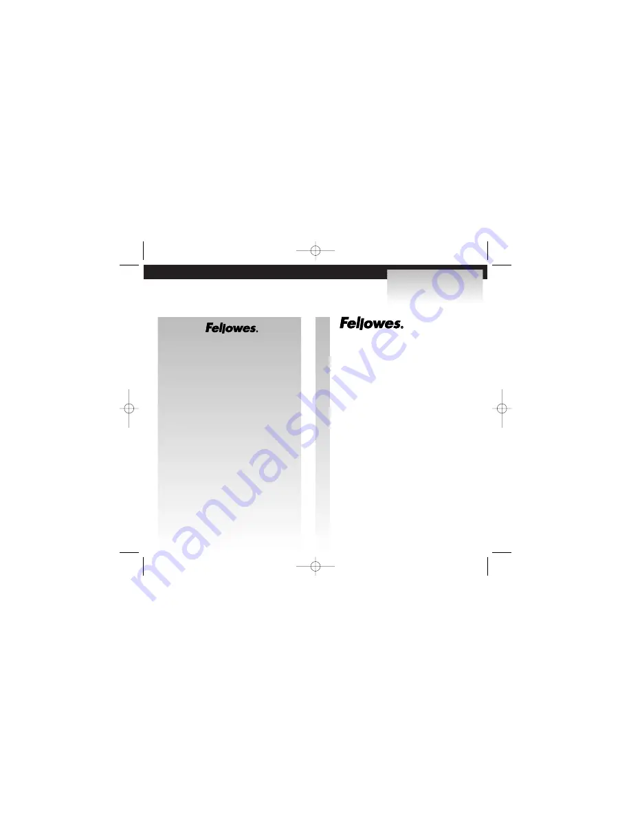 Fellowes 59483 Instruction Manual Download Page 1