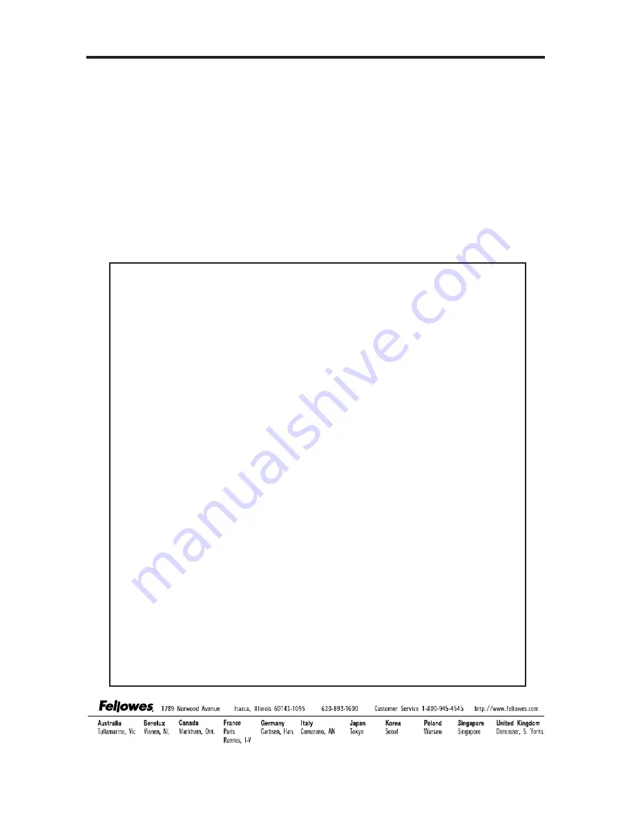 Fellowes Powershred PS25 Operating Instructions Manual Download Page 8