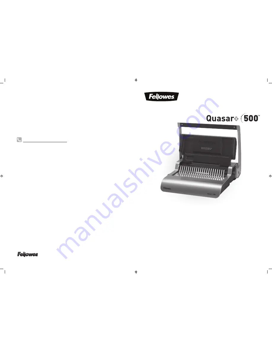 Fellowes Quasar+ 500 Manual Download Page 1