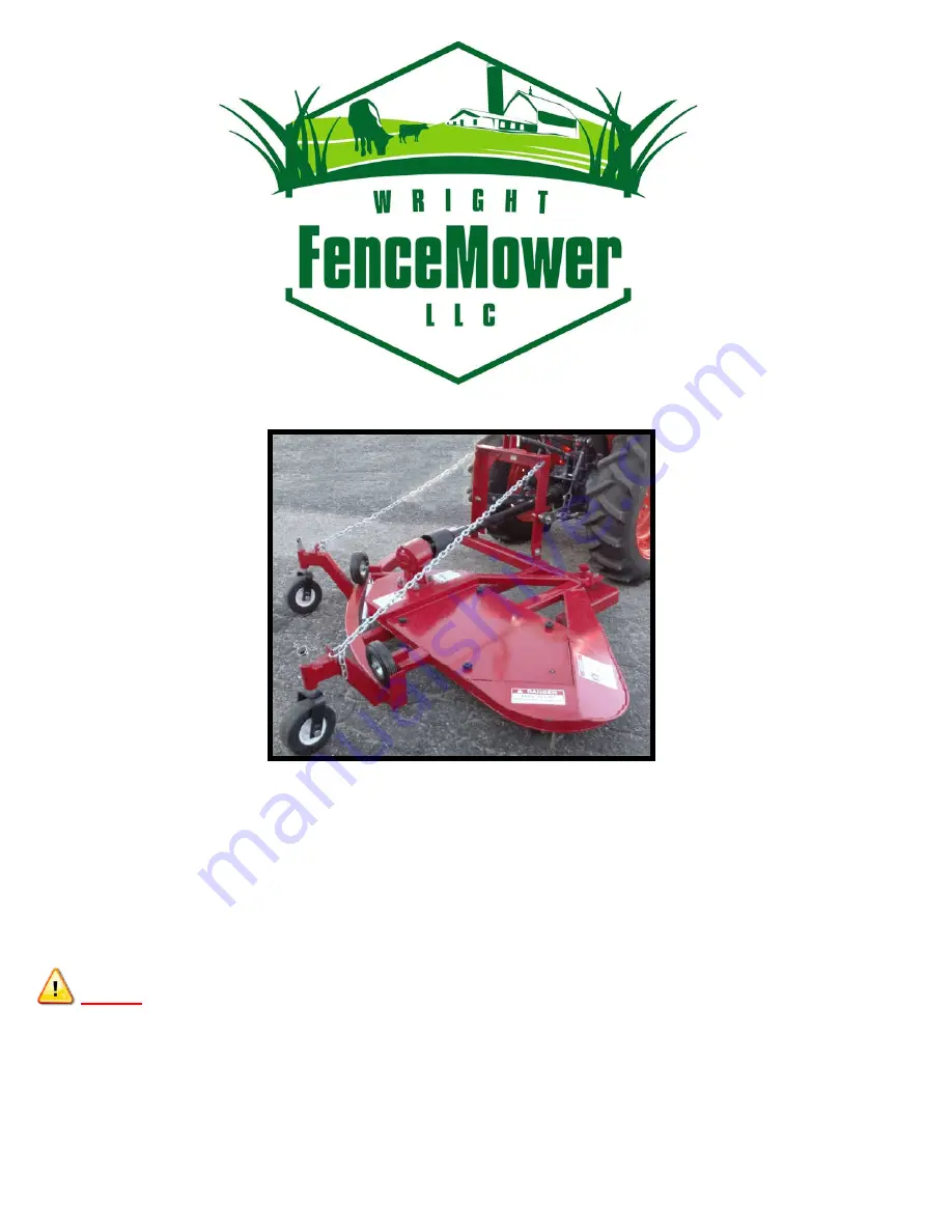 Fence Mower FM30 Operator And  Maintenance Manual Download Page 1