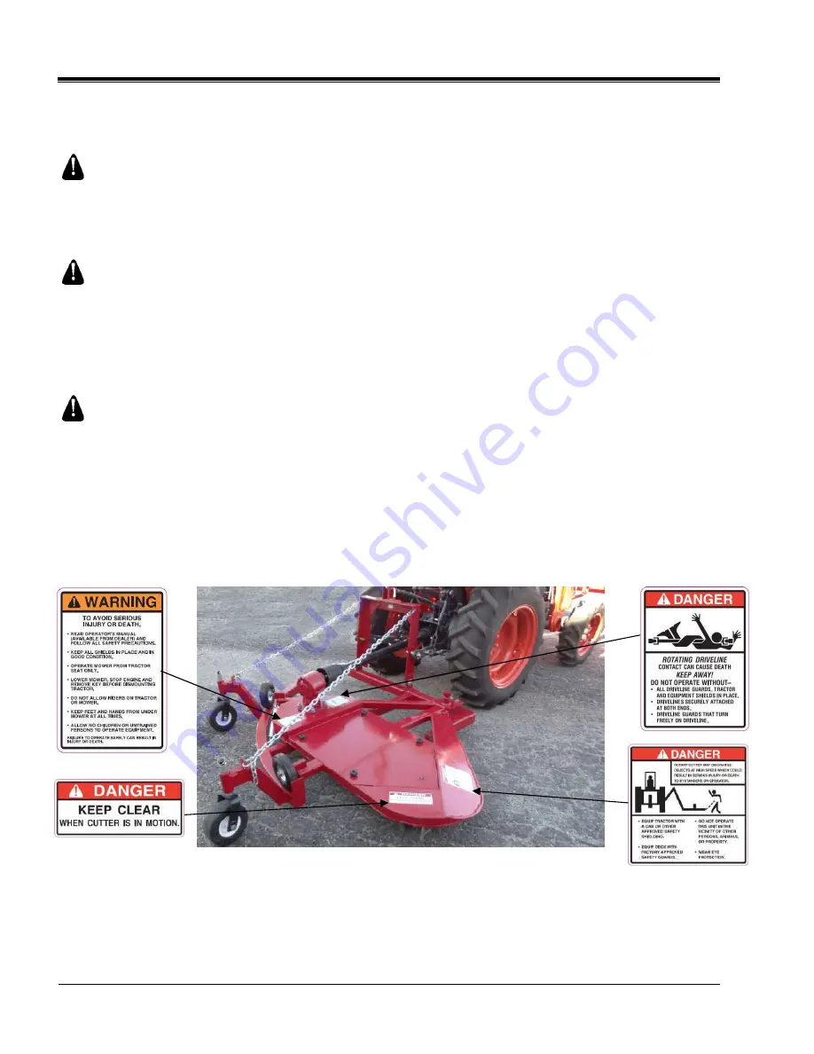 Fence Mower FM30 Operator And  Maintenance Manual Download Page 6