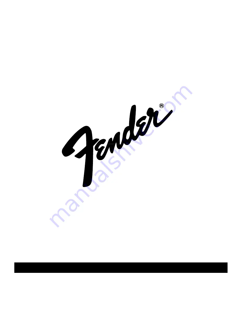 Fender BXR 200 Owner'S Manual Download Page 1