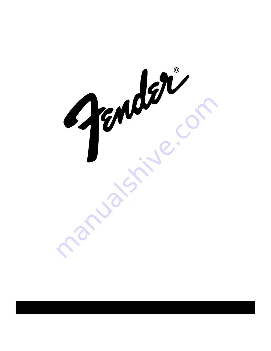 Fender BXR 300C Owner'S Manual Download Page 1