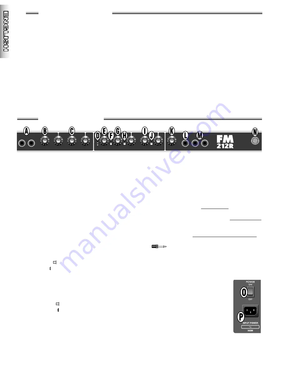 Fender FM 212R Operating Instructions Manual Download Page 6