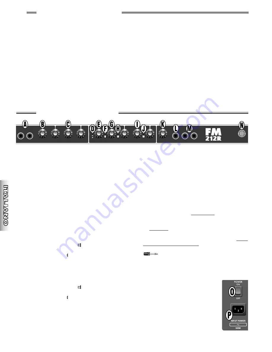 Fender FM 212R Operating Instructions Manual Download Page 12