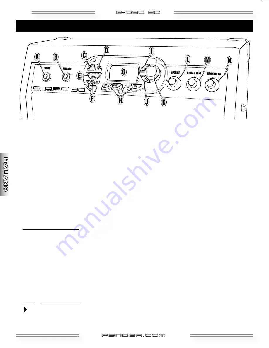 Fender G-DEC 30 Owner'S Manual Download Page 58