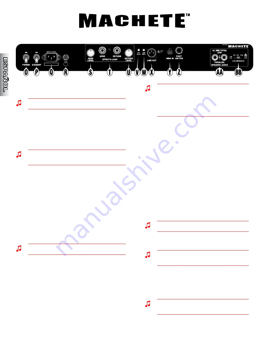 Fender Machete Owner'S Manual Download Page 12