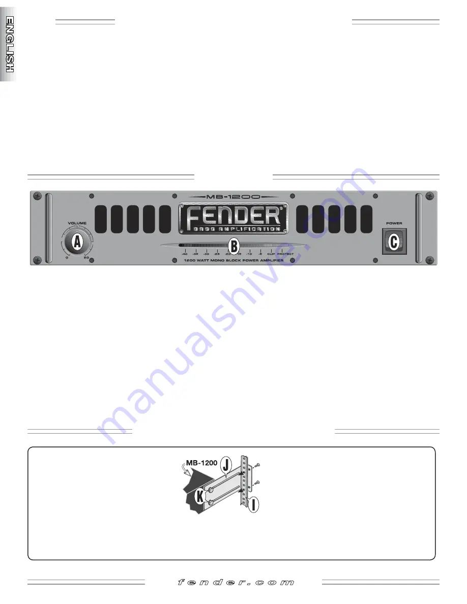 Fender MB-1200 Owner'S Manual Download Page 6