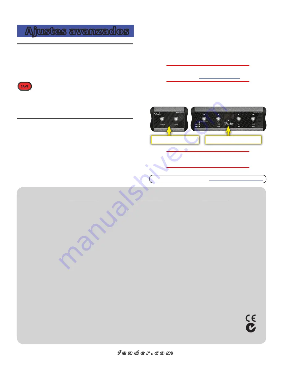 Fender MUSTANG I/II Quick Start Manual Download Page 11